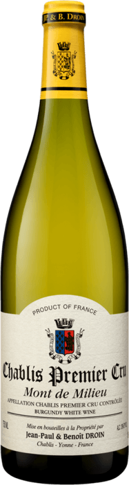 (CHAB1CMM18DROIN) Droin Chablis 1er cru Mont de Milieu 2018 75cL Q1